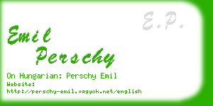 emil perschy business card